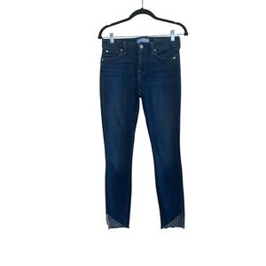 7 For All Mankind Women's Blue Denim Skinny Jeans Size 26